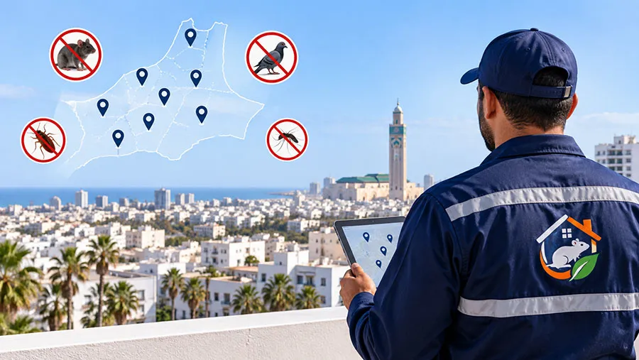 zones intervention dératisation à Casablanca